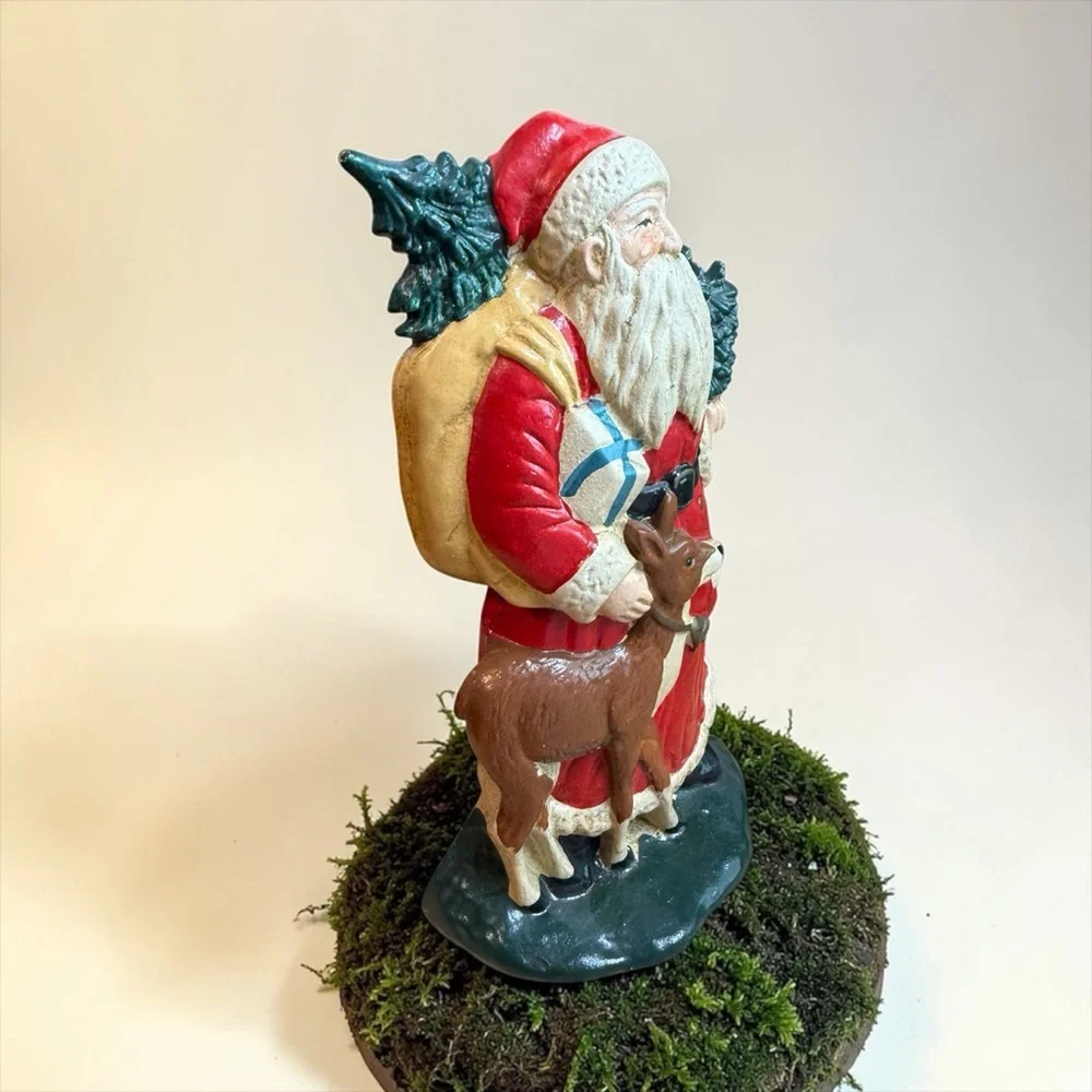 Vintage Upper Deck RARE 1980s Santa Cast Iron Door Stopper 10 1/2” Tall